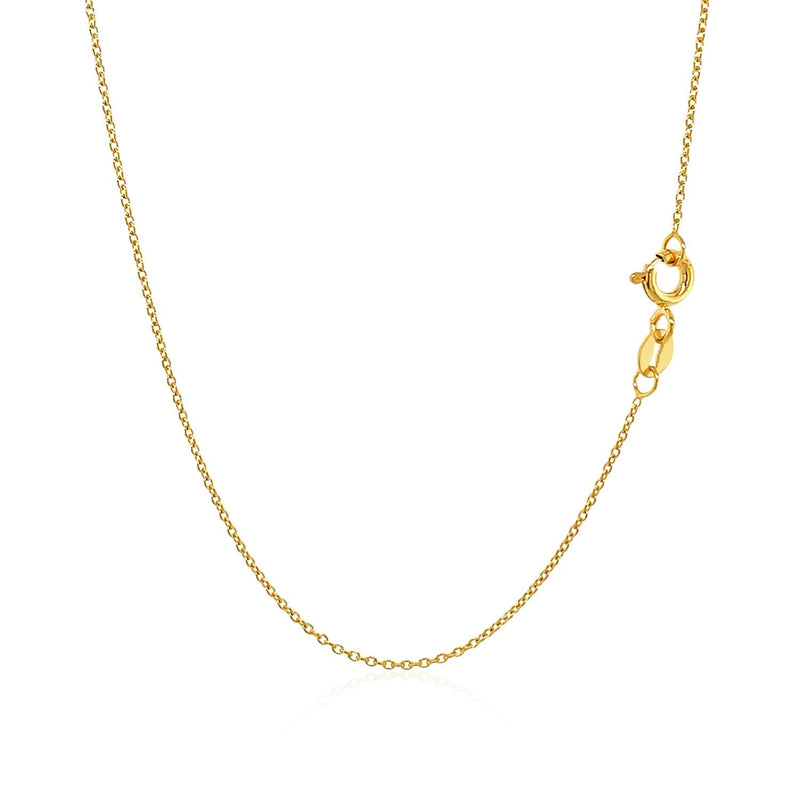 14k Yellow Gold Oval Cable Link Chain 1.0mm - Premium Chains - Just $199.99! Shop now at Pulse Designer Fashion