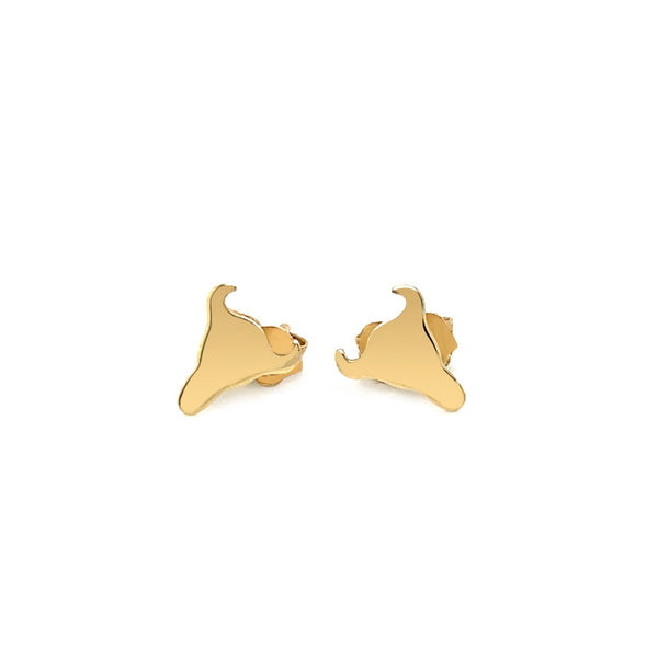 14K Yellow Gold Longhorn Earrings - Premium Earrings - Just $181.99! Shop now at Pulse Designer Fashion