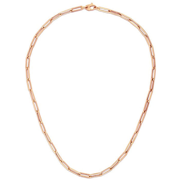 14K Rose Gold Bold Paperclip Chain (4.2 mm) - Premium Chains - Just $815.99! Shop now at Pulse Designer Fashion