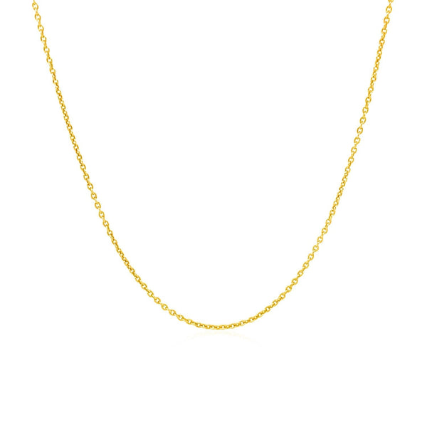 14k Yellow Gold Round Cable Link Chain 1.1mm - Premium Chains - Just $237.99! Shop now at Pulse Designer Fashion