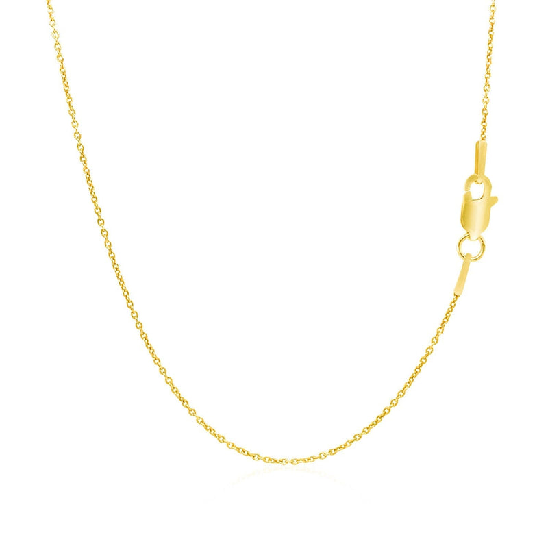 14k Yellow Gold Round Cable Link Chain 1.1mm - Premium Chains - Just $237.99! Shop now at Pulse Designer Fashion