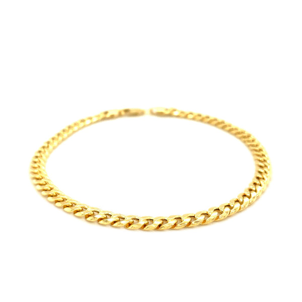 4.5mm 14k Yellow Gold Miami Cuban Semi Solid Bracelet - Premium Bracelets - Just $668.99! Shop now at Pulse Designer Fashion