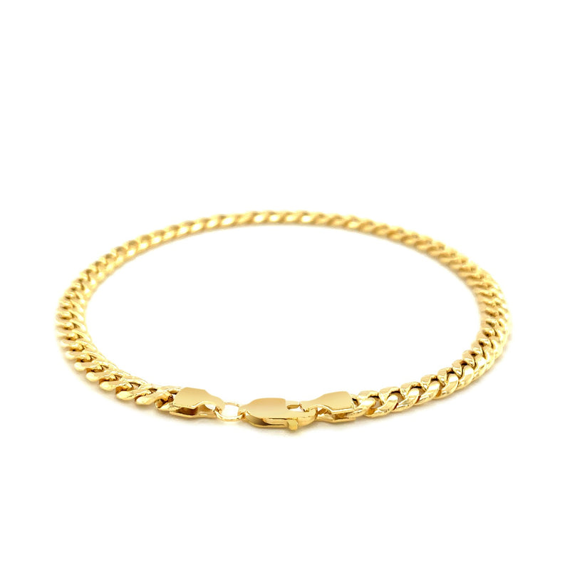 4.5mm 14k Yellow Gold Miami Cuban Semi Solid Bracelet - Premium Bracelets - Just $888.99! Shop now at Pulse Designer Fashion