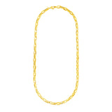 14k Yellow Gold Mens Paperclip Chain Necklace - Premium Necklaces - Just $4763.99! Shop now at Pulse Designer Fashion