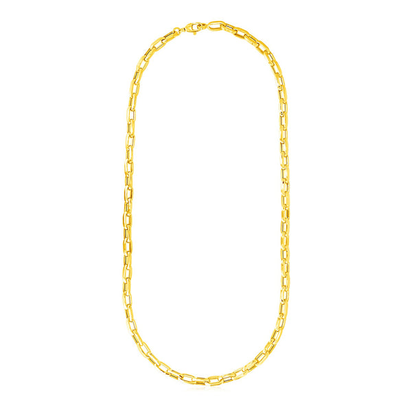 14k Yellow Gold Mens Paperclip Chain Necklace - Premium Necklaces - Just $4763.99! Shop now at Pulse Designer Fashion