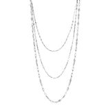 Sterling Silver Three Strand Marina Link Necklace - Premium Necklaces - Just $205.99! Shop now at Pulse Designer Fashion