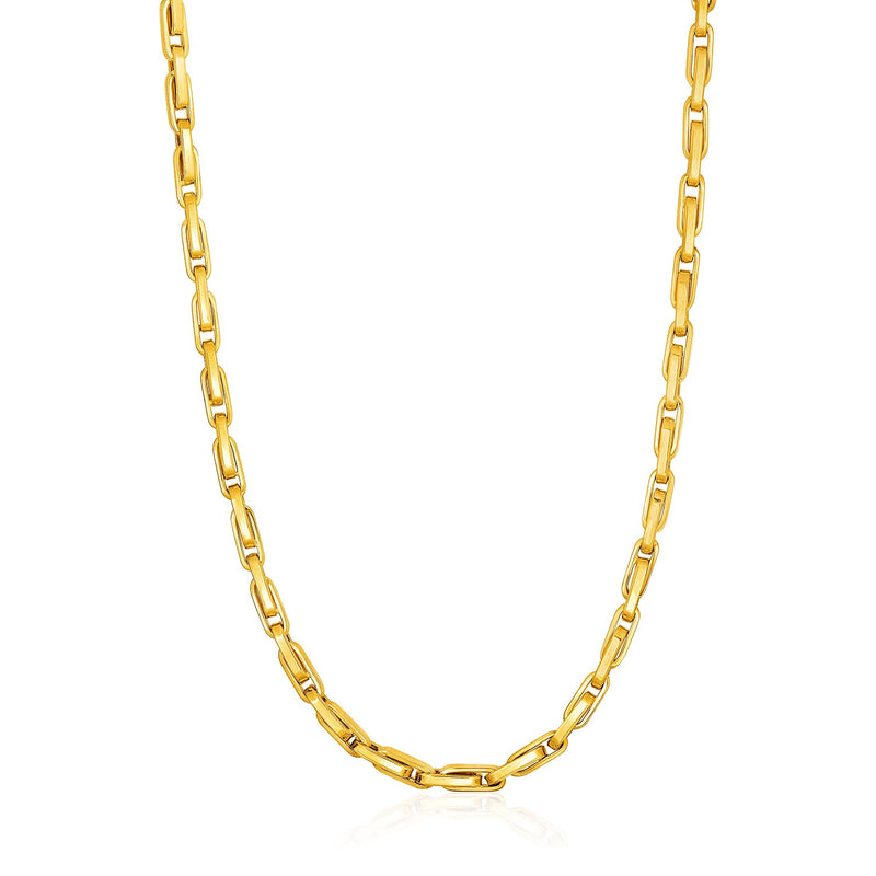 Necklace with Long Oval Links in 14k Yellow Gold - Premium Necklaces - Just $3315.99! Shop now at Pulse Designer Fashion