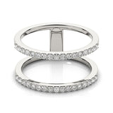 14k White Gold Dual Band Design Ring with Diamonds (1/3 cttw) - Premium Rings - Just $1816.99! Shop now at Pulse Designer Fashion