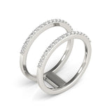 14k White Gold Dual Band Design Ring with Diamonds (1/3 cttw) - Premium Rings - Just $1816.99! Shop now at Pulse Designer Fashion