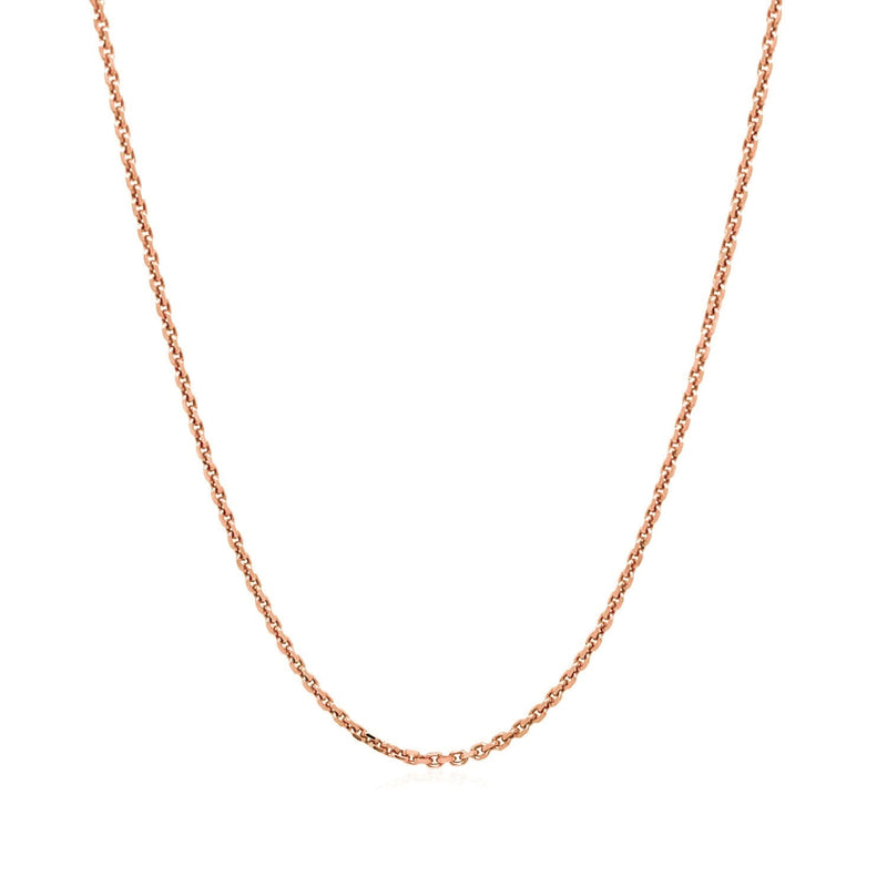 14k Rose Gold Diamond Cut Cable Link Chain 1.3mm - Premium Chains - Just $352.99! Shop now at Pulse Designer Fashion