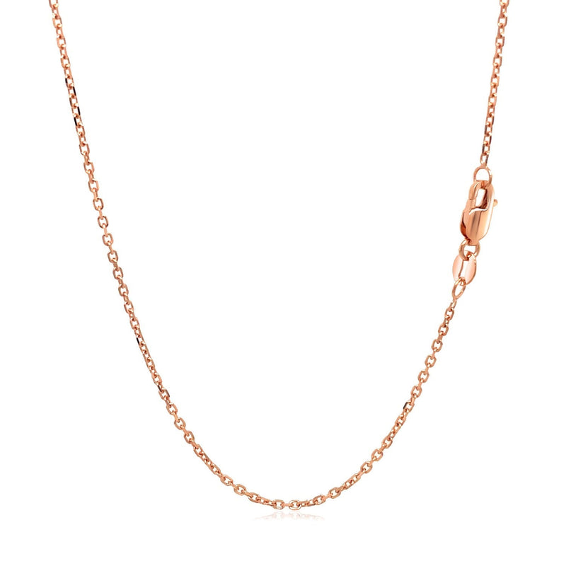 14k Rose Gold Diamond Cut Cable Link Chain 1.3mm - Premium Chains - Just $352.99! Shop now at Pulse Designer Fashion