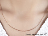 14k Rose Gold Diamond Cut Cable Link Chain 1.3mm - Premium Chains - Just $352.99! Shop now at Pulse Designer Fashion