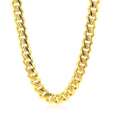 14k Yellow Gold Polished Miami Cuban Chain Necklace - Premium Necklaces - Just $4291.99! Shop now at Pulse Designer Fashion