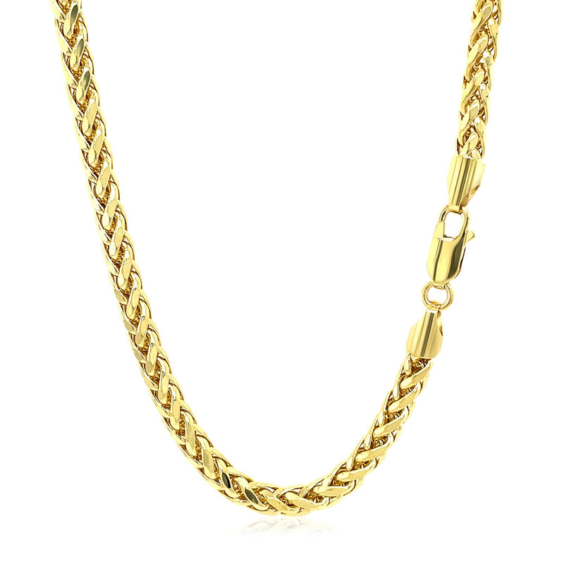 4.1mm 14k Yellow Gold Diamond Cut Round Franco Chain - Premium Chains - Just $1813.99! Shop now at Pulse Designer Fashion