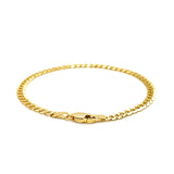 3.6mm 14k Yellow Gold Solid Curb Bracelet - Premium Bracelets - Just $465.99! Shop now at Pulse Designer Fashion