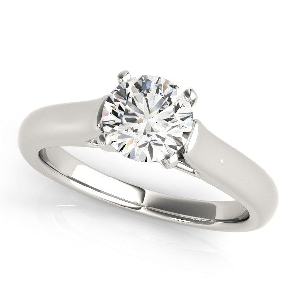 14k White Gold Cathedral Design Solitaire Diamond Engagement Ring (1 cttw) - Premium Rings - Just $6415.99! Shop now at Pulse Designer Fashion