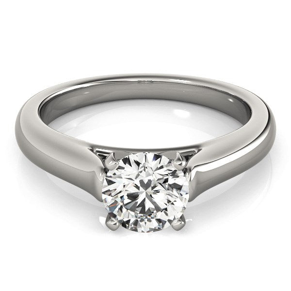 14k White Gold Cathedral Design Solitaire Diamond Engagement Ring (1 cttw) - Premium Rings - Just $6415.99! Shop now at Pulse Designer Fashion