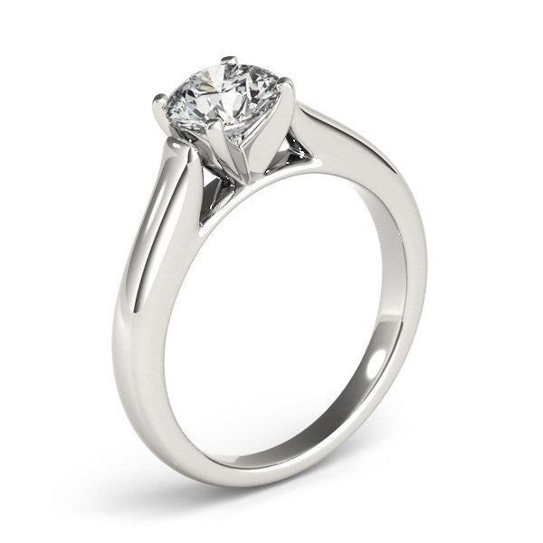 14k White Gold Cathedral Design Solitaire Diamond Engagement Ring (1 cttw) - Premium Rings - Just $6415.99! Shop now at Pulse Designer Fashion