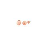 14k Rose Gold Classic Round Shape Stud Earrings (6.0 mm) - Premium Earrings - Just $104.99! Shop now at Pulse Designer Fashion