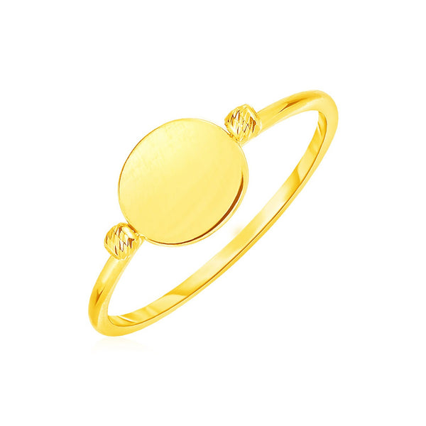 14k Yellow Gold Ring with Polished Oval - Premium Rings - Just $230.99! Shop now at Pulse Designer Fashion