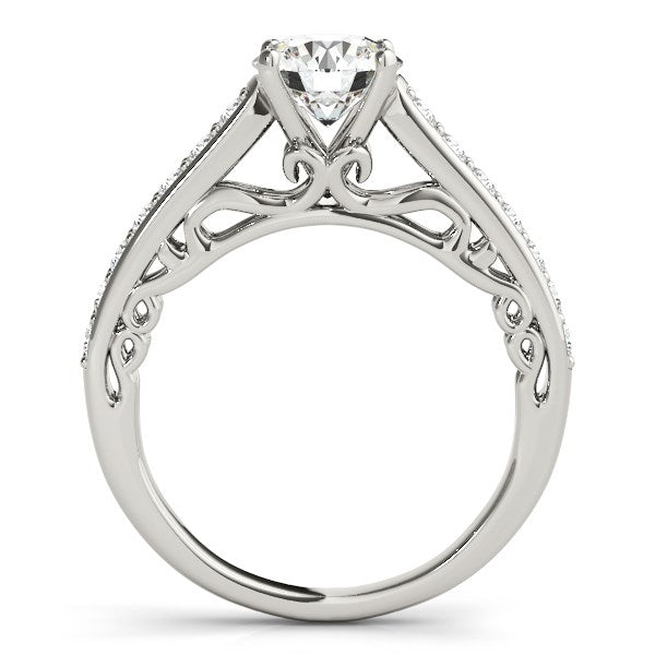 14k White Gold Unique Detailing Diamond Engagement Ring (1 1/3 cttw) - Premium Rings - Just $7202.99! Shop now at Pulse Designer Fashion