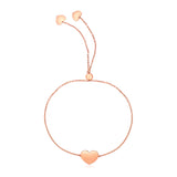 14k Rose Gold Adjustable Heart Bracelet - Premium Bracelets - Just $257.99! Shop now at Pulse Designer Fashion