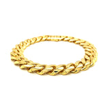 14k Yellow Gold Polished Curb Chain Bracelet - Premium Bracelets - Just $2056.99! Shop now at Pulse Designer Fashion