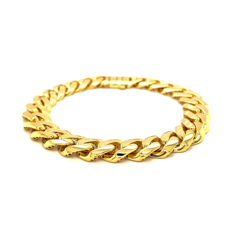 14k Yellow Gold Polished Curb Chain Bracelet - Premium Bracelets - Just $2056.99! Shop now at Pulse Designer Fashion