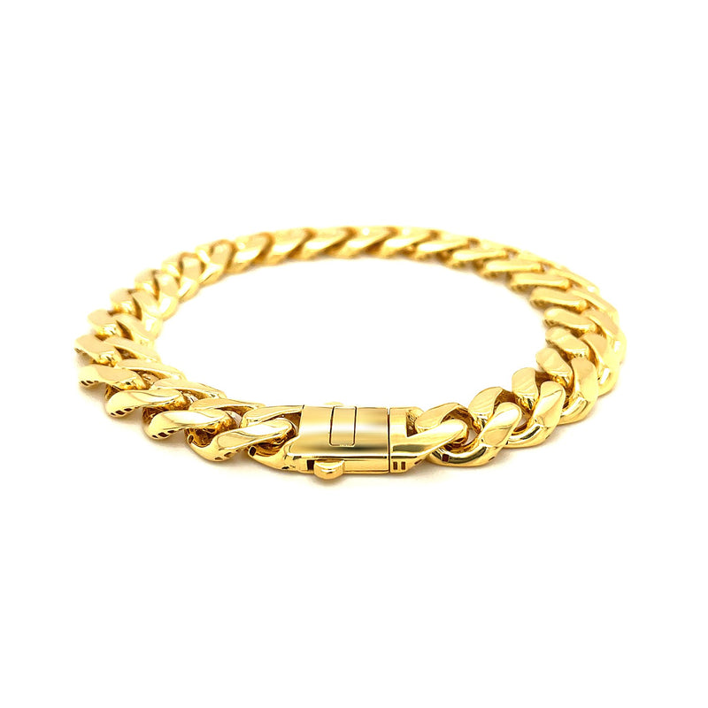 14k Yellow Gold Polished Curb Chain Bracelet - Premium Bracelets - Just $2056.99! Shop now at Pulse Designer Fashion