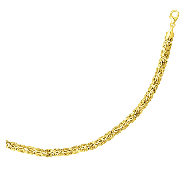 14k Yellow Gold Byzantine Link Shiny Bracelet - Premium Bracelets - Just $865.99! Shop now at Pulse Designer Fashion