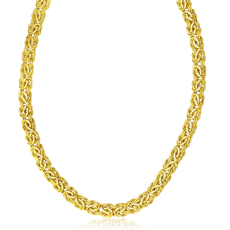 14k Yellow Gold Byzantine Design Stylish Necklace - Premium Necklaces - Just $4123.99! Shop now at Pulse Designer Fashion