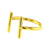 14k Yellow Gold Open Ring with Bars - Premium Rings - Just $283.99! Shop now at Pulse Designer Fashion