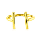 14k Yellow Gold Open Ring with Bars - Premium Rings - Just $283.99! Shop now at Pulse Designer Fashion