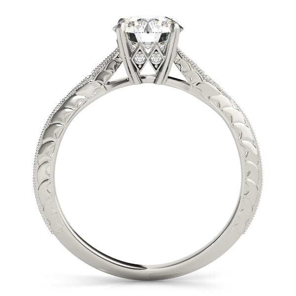 14k White Gold Diamond Engagement Ring with Side Clusters (1 1/8 cttw) - Premium Rings - Just $6637.99! Shop now at Pulse Designer Fashion