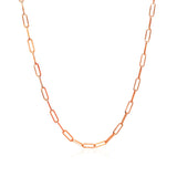 14K Rose Gold Delicate Paperclip Chain (2.1mm) - Premium Chains - Just $462.99! Shop now at Pulse Designer Fashion