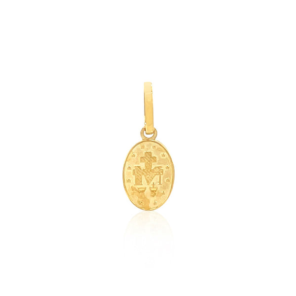 14k Yellow Gold Oval Religious Medal Pendant - Premium Pendants - Just $199.99! Shop now at Pulse Designer Fashion