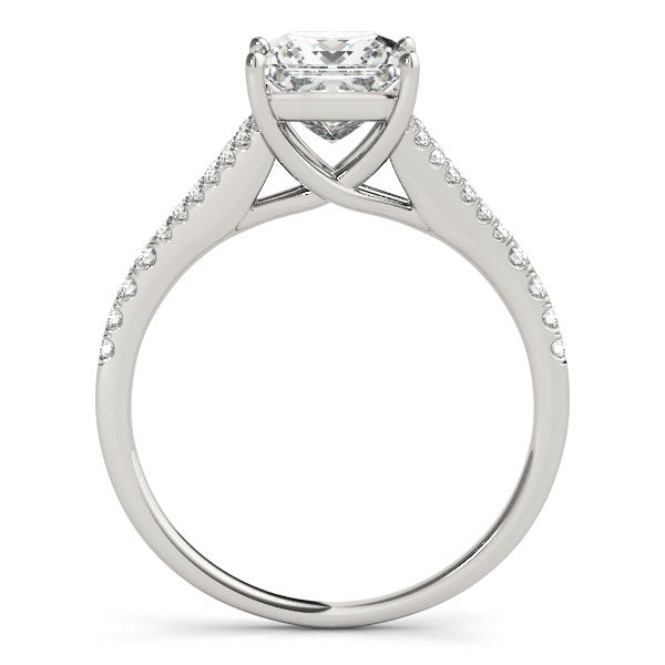 14k White Gold Princess Cut Split Shank Diamond Engagement Ring (1 1/8 cttw) - Premium Rings - Just $7202.99! Shop now at Pulse Designer Fashion