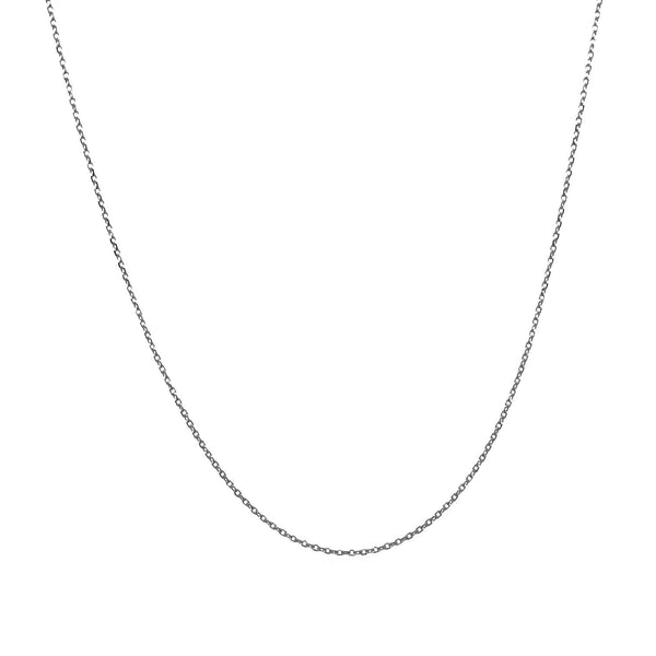 14k White Gold Diamond Cut Cable Link Chain 0.7mm - Premium Chains - Just $107.99! Shop now at Pulse Designer Fashion