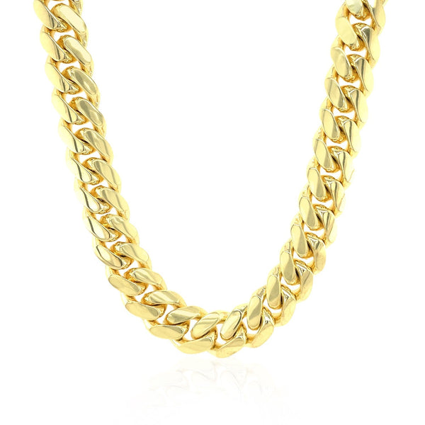 9.25mm 14k Yellow Gold Classic Miami Cuban Solid Chain - Premium Chains - Just $23489.99! Shop now at Pulse Designer Fashion