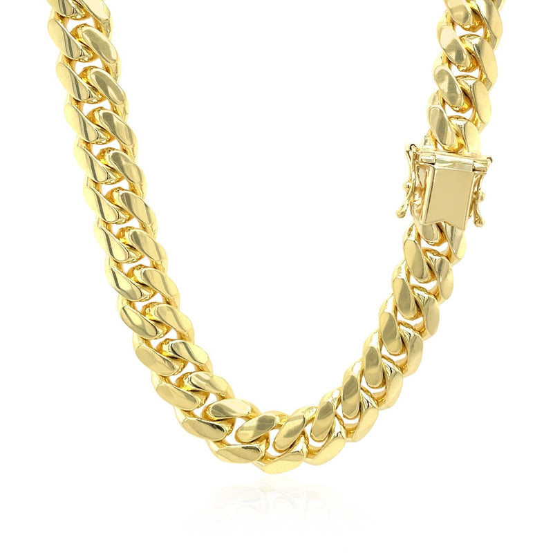 9.25mm 14k Yellow Gold Classic Miami Cuban Solid Chain - Premium Chains - Just $23489.99! Shop now at Pulse Designer Fashion