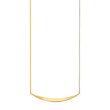 14k Yellow Gold Necklace with Polished Curved Bar Pendant - Premium Necklaces - Just $380.99! Shop now at Pulse Designer Fashion