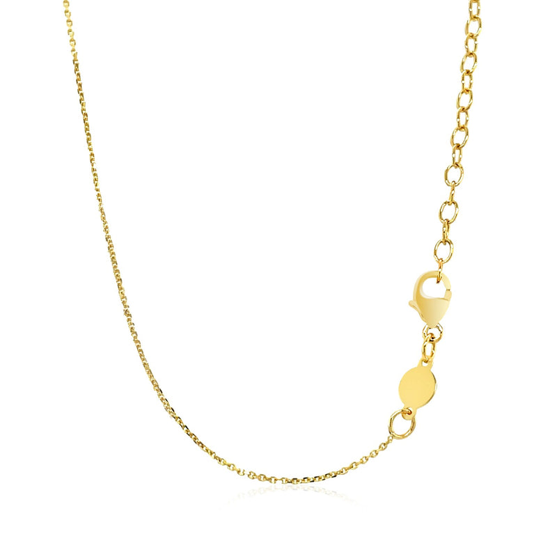 14k Yellow Gold Necklace with Polished Curved Bar Pendant - Premium Necklaces - Just $380.99! Shop now at Pulse Designer Fashion