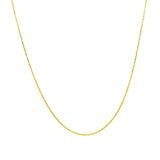 14k Yellow Gold Diamond Cut Cable Link Chain 0.7mm - Premium Chains - Just $105.99! Shop now at Pulse Designer Fashion