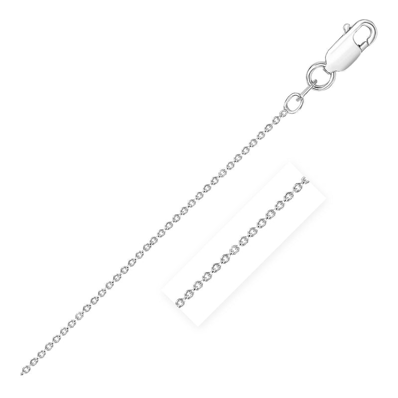 Sterling Silver Rhodium Plated Round Cable Chain 1.8mm - Premium Chains - Just $58.99! Shop now at Pulse Designer Fashion