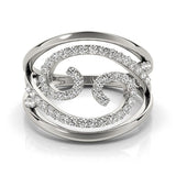 Swirl Design Diamond Ring in 14k White Gold (1/2 cttw) - Premium Rings - Just $2273.99! Shop now at Pulse Designer Fashion