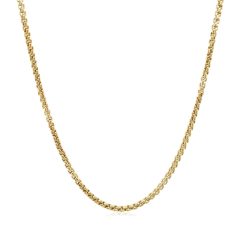 14k Yellow Gold Solid Round Box Chain 1.6 mm - Premium Chains - Just $1048.99! Shop now at Pulse Designer Fashion