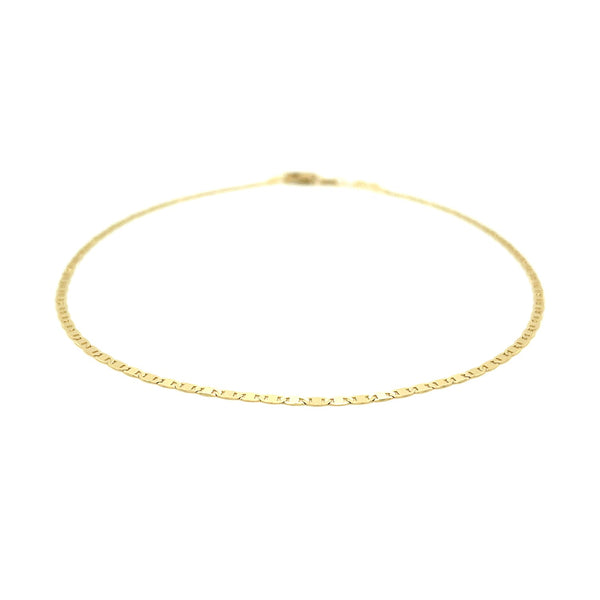 14k Yellow Gold Mariner Link Anklet 1.7mm - Premium Anklets - Just $231.99! Shop now at Pulse Designer Fashion