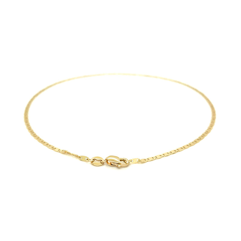 14k Yellow Gold Mariner Link Anklet 1.7mm - Premium Anklets - Just $231.99! Shop now at Pulse Designer Fashion