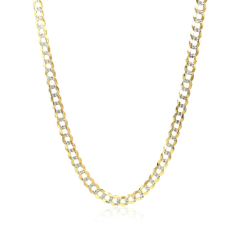 3.6 mm 14k Two Tone Gold Pave Curb Chain - Premium Chains - Just $1103.99! Shop now at Pulse Designer Fashion