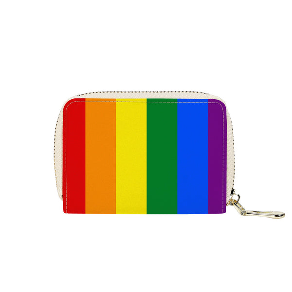 Pride Rainbow Zipper Card Holder Card Holder Pulse Designer Fashion One Size 